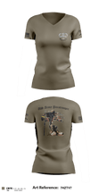 18th FA BDE Airborne 33985132 Women's Short Sleeve V-neck Shirt - 2