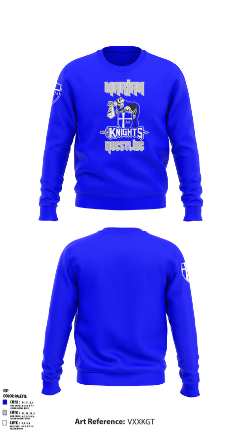 Crew Neck Sweatshirt, Marian High School Wrestling, Wrestling, Teamtime, Team time, sublimation, custom sports apparel, team uniforms, spirit wear, spiritwear, sports uniforms, custom shirts, team store, custom team store, fundraiser sports, apparel fundraiser