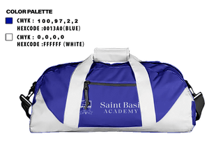Duffle Bag, St Basil Academy Of Classical Studies, Spirit Store, Teamtime, Team time, sublimation, custom sports apparel, team uniforms, spirit wear, spiritwear, sports uniforms, custom shirts, team store, custom team store, fundraiser sports, apparel fundraiser