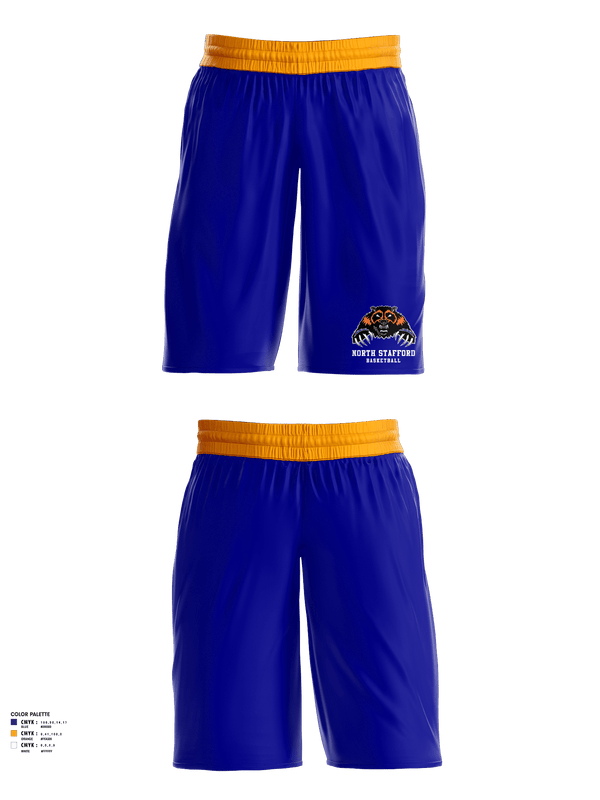 Womens Basketball Shorts, North Stafford High School Basketball, Women's Basketball, Teamtime, Team time, sublimation, custom sports apparel, team uniforms, spirit wear, spiritwear, sports uniforms, custom shirts, team store, custom team store, fundraiser sports, apparel fundraiser