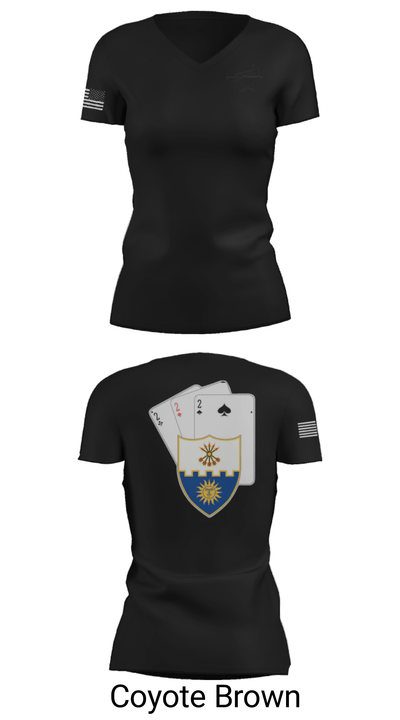 Anvil company, 2-22 Infantry 69124042 Women's Short Sleeve V-neck Shirt - 20