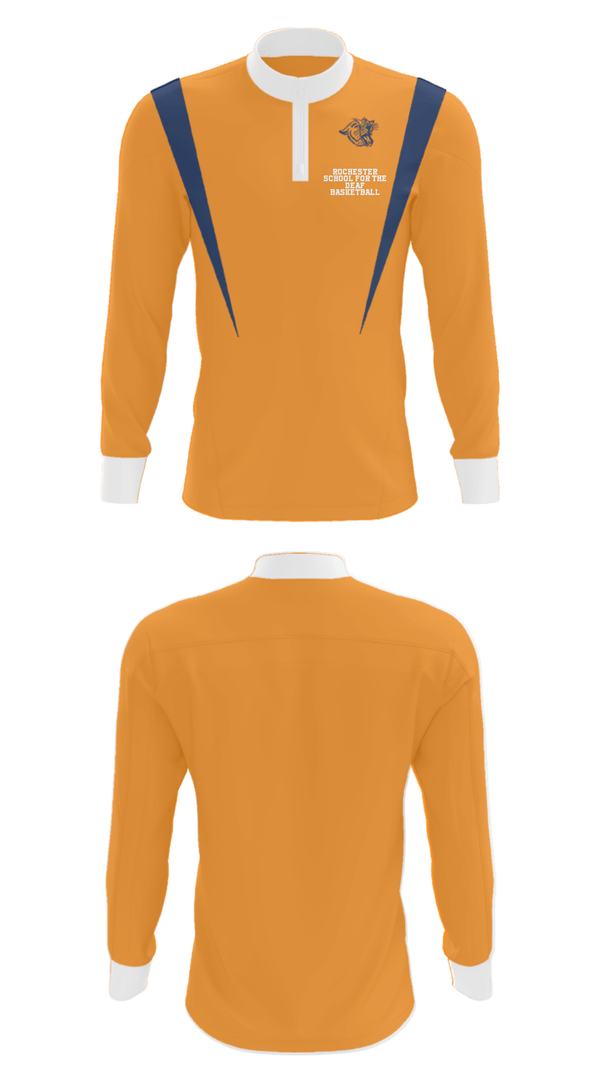 Quarter Zip Jacket, Rochester School For The Deaf Basketball, Men's Basketball, Teamtime, Team time, sublimation, custom sports apparel, team uniforms, spirit wear, spiritwear, sports uniforms, custom shirts, team store, custom team store, fundraiser sports, apparel fundraiser