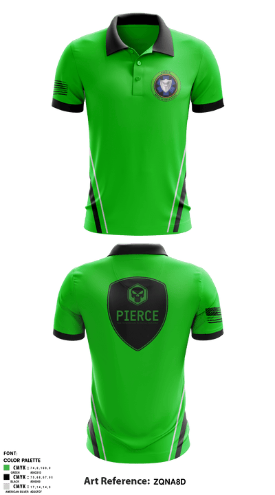 PIERCE Education 49933342 Short Sleeve Performance Polo - 1
