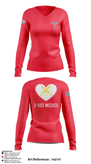 Women's Long Sleeve Vneck Shirt, , Army, Teamtime, Team time, sublimation, custom sports apparel, team uniforms, spirit wear, spiritwear, sports uniforms, custom shirts, team store, custom team store, fundraiser sports, apparel fundraiser