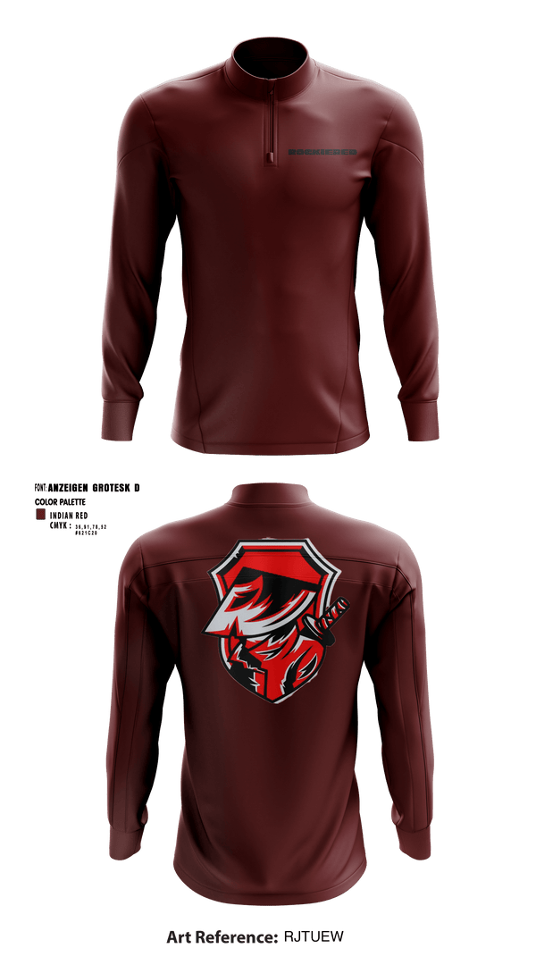 Quarter Zip Jacket, RockieRed, Men's Basketball, Teamtime, Team time, sublimation, custom sports apparel, team uniforms, spirit wear, spiritwear, sports uniforms, custom shirts, team store, custom team store, fundraiser sports, apparel fundraiser