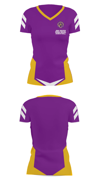 Women's Short Sleeve Vneck Shirt, John Griffin Middle School Basketball, Men's Basketball, Teamtime, Team time, sublimation, custom sports apparel, team uniforms, spirit wear, spiritwear, sports uniforms, custom shirts, team store, custom team store, fundraiser sports, apparel fundraiser