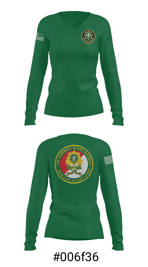 Women's Long Sleeve Vneck Shirt, , Army, Teamtime, Team time, sublimation, custom sports apparel, team uniforms, spirit wear, spiritwear, sports uniforms, custom shirts, team store, custom team store, fundraiser sports, apparel fundraiser
