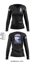 ARMY ROTC 23667883 Women's Long Sleeve V-neck Shirt - 2