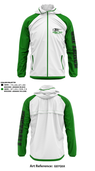 Howell Cheney Technical High School Softball 84997147 Windbreaker - 4
