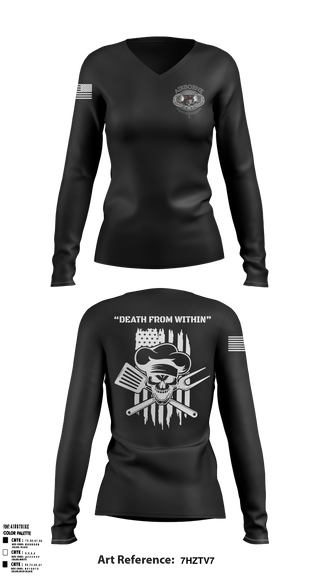 Women's Long Sleeve Vneck Shirt, , Army, Teamtime, Team time, sublimation, custom sports apparel, team uniforms, spirit wear, spiritwear, sports uniforms, custom shirts, team store, custom team store, fundraiser sports, apparel fundraiser