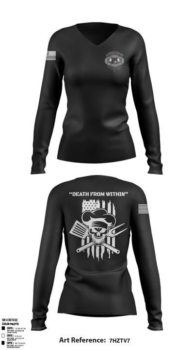 FSC 1-19th SFG(A) 54846303 Women's Long Sleeve V-neck Shirt - 49