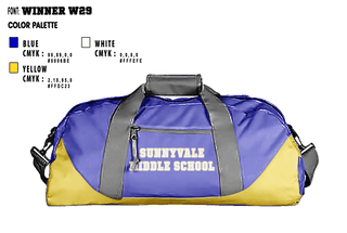 Duffle Bag, Sunnyvale Middle School, Spirit Store, Teamtime, Team time, sublimation, custom sports apparel, team uniforms, spirit wear, spiritwear, sports uniforms, custom shirts, team store, custom team store, fundraiser sports, apparel fundraiser