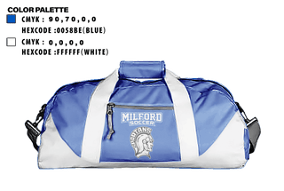 Duffle Bag, Milford High School Soccer, Men's Soccer, Teamtime, Team time, sublimation, custom sports apparel, team uniforms, spirit wear, spiritwear, sports uniforms, custom shirts, team store, custom team store, fundraiser sports, apparel fundraiser