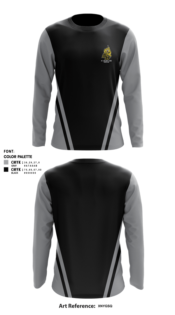 Long Sleeve Rash Guard Shirt, St Helens High School Wrestling, Wrestling, Teamtime, Team time, sublimation, custom sports apparel, team uniforms, spirit wear, spiritwear, sports uniforms, custom shirts, team store, custom team store, fundraiser sports, apparel fundraiser