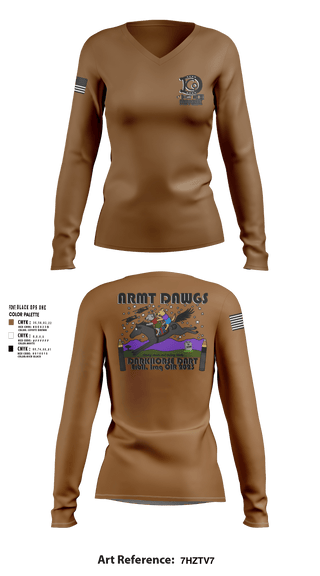 Women's Long Sleeve Vneck Shirt, , Army, Teamtime, Team time, sublimation, custom sports apparel, team uniforms, spirit wear, spiritwear, sports uniforms, custom shirts, team store, custom team store, fundraiser sports, apparel fundraiser