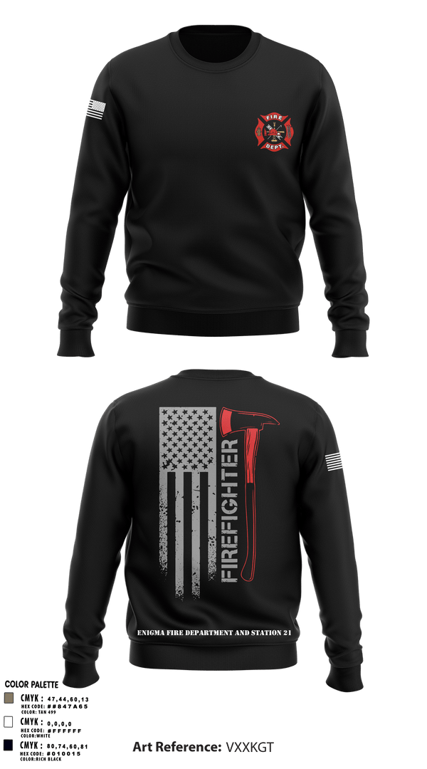 Crew Neck Sweatshirt, enigma, station 21, Fire Department, Teamtime, Team time, sublimation, custom sports apparel, team uniforms, spirit wear, spiritwear, sports uniforms, custom shirts, team store, custom team store, fundraiser sports, apparel fundraiser
