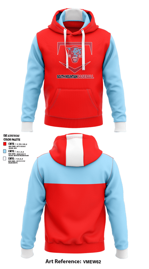 Hoodie, South Mountain High School Baseball, Baseball, Teamtime, Team time, sublimation, custom sports apparel, team uniforms, spirit wear, spiritwear, sports uniforms, custom shirts, team store, custom team store, fundraiser sports, apparel fundraiser