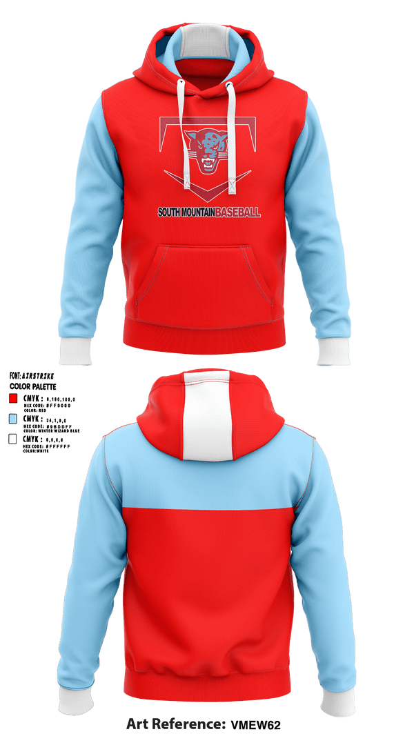 Hoodie, South Mountain High School Baseball, Baseball, Teamtime, Team time, sublimation, custom sports apparel, team uniforms, spirit wear, spiritwear, sports uniforms, custom shirts, team store, custom team store, fundraiser sports, apparel fundraiser