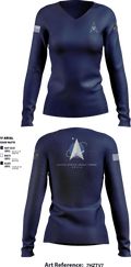 Space Delta 6 88336787 Women's Long Sleeve V-neck Shirt - 2