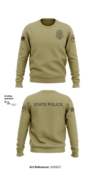 Crew Neck Sweatshirt, , Police, Teamtime, Team time, sublimation, custom sports apparel, team uniforms, spirit wear, spiritwear, sports uniforms, custom shirts, team store, custom team store, fundraiser sports, apparel fundraiser