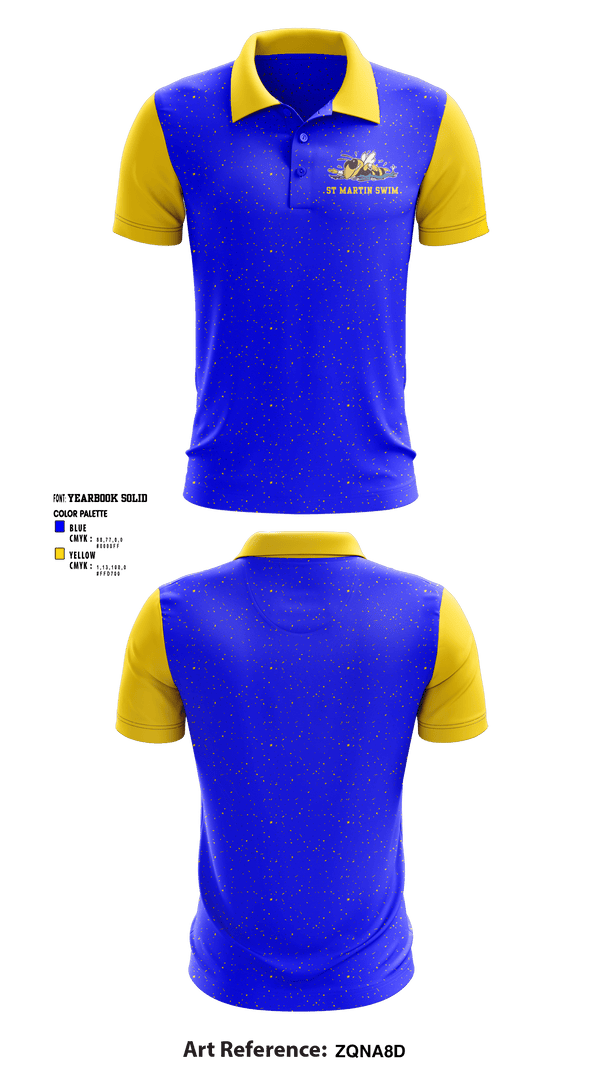Short Sleeve Performance Polo, St Martin High School Swimming, Swimming, Teamtime, Team time, sublimation, custom sports apparel, team uniforms, spirit wear, spiritwear, sports uniforms, custom shirts, team store, custom team store, fundraiser sports, apparel fundraiser