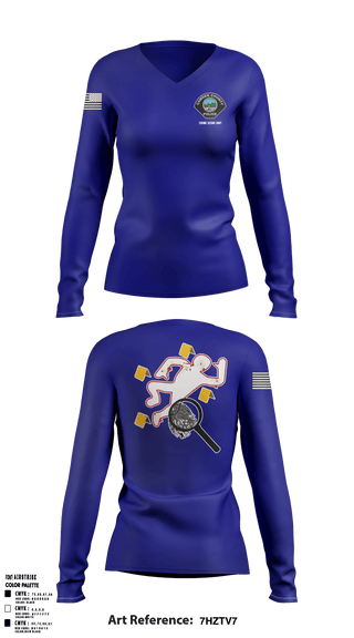 Women's Long Sleeve Vneck Shirt, , Police, Teamtime, Team time, sublimation, custom sports apparel, team uniforms, spirit wear, spiritwear, sports uniforms, custom shirts, team store, custom team store, fundraiser sports, apparel fundraiser