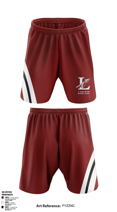 Lebanon High School Bowling 93319904 Athletic Shorts With Pockets - 1