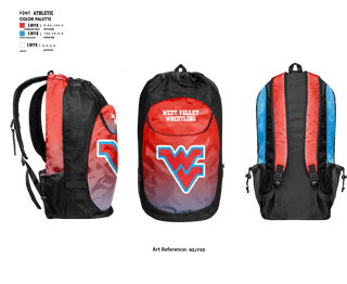 Gear Bag, West Valley High School Wrestling, Wrestling, Teamtime, Team time, sublimation, custom sports apparel, team uniforms, spirit wear, spiritwear, sports uniforms, custom shirts, team store, custom team store, fundraiser sports, apparel fundraiser