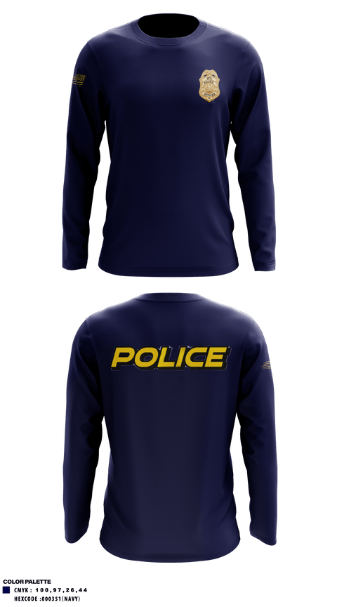 Long Sleeve Performance Shirt, , Police, Teamtime, Team time, sublimation, custom sports apparel, team uniforms, spirit wear, spiritwear, sports uniforms, custom shirts, team store, custom team store, fundraiser sports, apparel fundraiser