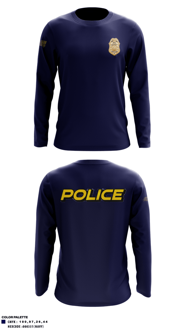 Long Sleeve Performance Shirt, , Police, Teamtime, Team time, sublimation, custom sports apparel, team uniforms, spirit wear, spiritwear, sports uniforms, custom shirts, team store, custom team store, fundraiser sports, apparel fundraiser