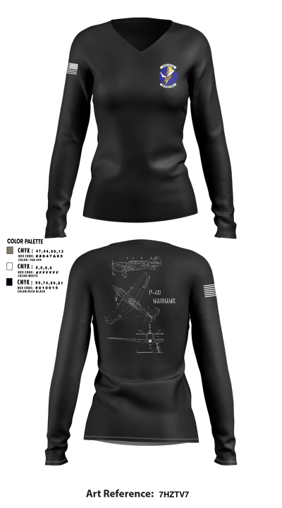 Detachment 355 31321778 Women's Long Sleeve V-neck Shirt - 3