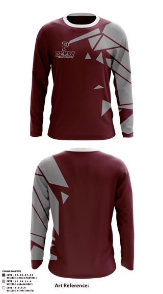 Long Sleeve Performance Shirt, Perry High School, Spirit Store, Teamtime, Team time, sublimation, custom sports apparel, team uniforms, spirit wear, spiritwear, sports uniforms, custom shirts, team store, custom team store, fundraiser sports, apparel fundraiser