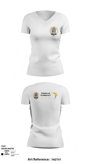 Women's Short Sleeve Vneck Shirt, Triple Threat, Spirit Store, Teamtime, Team time, sublimation, custom sports apparel, team uniforms, spirit wear, spiritwear, sports uniforms, custom shirts, team store, custom team store, fundraiser sports, apparel fundraiser