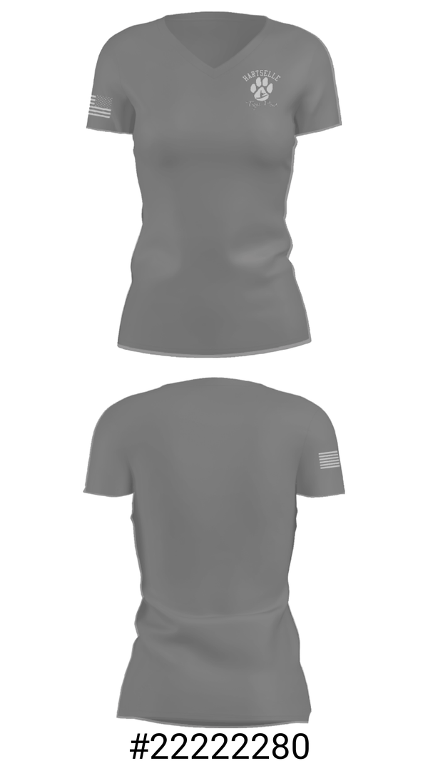 Women's Short Sleeve Vneck Shirt, Hartselle High School Dance, Spirit Store, Teamtime, Team time, sublimation, custom sports apparel, team uniforms, spirit wear, spiritwear, sports uniforms, custom shirts, team store, custom team store, fundraiser sports, apparel fundraiser