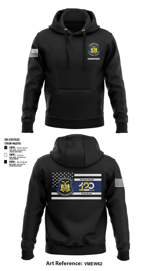 Hoodie, MSHP Class 120, Police, Teamtime, Team time, sublimation, custom sports apparel, team uniforms, spirit wear, spiritwear, sports uniforms, custom shirts, team store, custom team store, fundraiser sports, apparel fundraiser