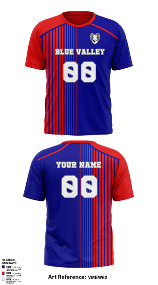 Short Sleeve Performance Shirt, Blue Valley High School Volleyball, Men's Volleyball, Teamtime, Team time, sublimation, custom sports apparel, team uniforms, spirit wear, spiritwear, sports uniforms, custom shirts, team store, custom team store, fundraiser sports, apparel fundraiser