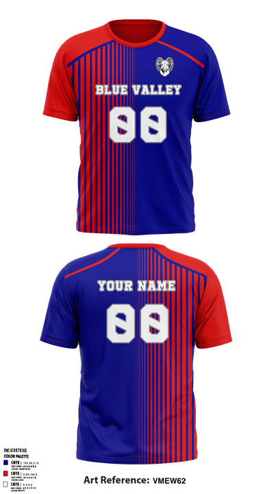 Blue Valley High School Volleyball 71136380 Short Sleeve Performance Shirt - 2