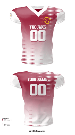 Football Jersey, TROJANS, Football, Teamtime, Team time, sublimation, custom sports apparel, team uniforms, spirit wear, spiritwear, sports uniforms, custom shirts, team store, custom team store, fundraiser sports, apparel fundraiser