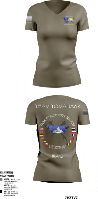 Women's Short Sleeve Vneck Shirt, 1889th RSG, Army, Teamtime, Team time, sublimation, custom sports apparel, team uniforms, spirit wear, spiritwear, sports uniforms, custom shirts, team store, custom team store, fundraiser sports, apparel fundraiser