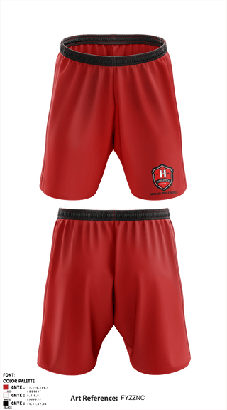 Athletic Shorts With Pockets, Highland Middle School, Spirit Store, Teamtime, Team time, sublimation, custom sports apparel, team uniforms, spirit wear, spiritwear, sports uniforms, custom shirts, team store, custom team store, fundraiser sports, apparel fundraiser