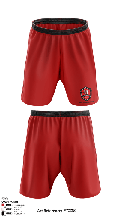 Highland Middle School 67929759 Athletic Shorts With Pockets - 1