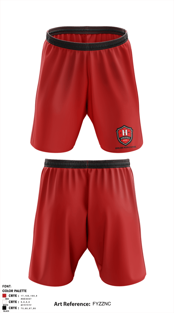 Athletic Shorts With Pockets, Highland Middle School, Spirit Store, Teamtime, Team time, sublimation, custom sports apparel, team uniforms, spirit wear, spiritwear, sports uniforms, custom shirts, team store, custom team store, fundraiser sports, apparel fundraiser