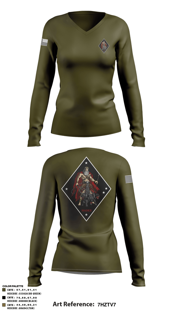 Women's Long Sleeve Vneck Shirt, V1/1, Marines, Teamtime, Team time, sublimation, custom sports apparel, team uniforms, spirit wear, spiritwear, sports uniforms, custom shirts, team store, custom team store, fundraiser sports, apparel fundraiser