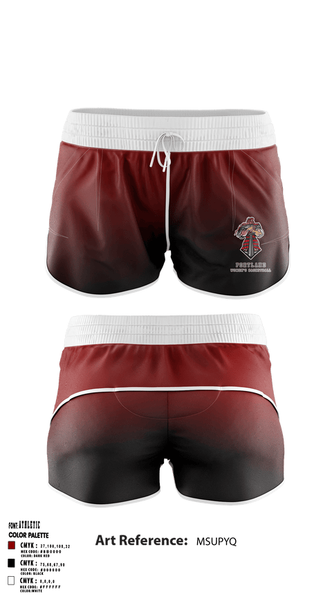 Women's Shorts, Portland High School Basketball, Women's Basketball, Teamtime, Team time, sublimation, custom sports apparel, team uniforms, spirit wear, spiritwear, sports uniforms, custom shirts, team store, custom team store, fundraiser sports, apparel fundraiser