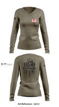 741 Brigade Engineer BN 61958018 Women's Long Sleeve V-neck Shirt - 2