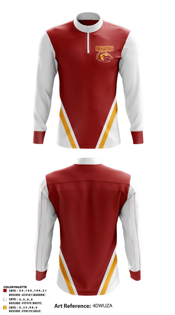 Quarter Zip Jacket, Southwest Preparatory School - Southeast Campus, Spirit Store, Teamtime, Team time, sublimation, custom sports apparel, team uniforms, spirit wear, spiritwear, sports uniforms, custom shirts, team store, custom team store, fundraiser sports, apparel fundraiser