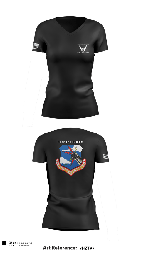 Women's Short Sleeve Vneck Shirt, 11th Bomb Sqadron, Air Force, Teamtime, Team time, sublimation, custom sports apparel, team uniforms, spirit wear, spiritwear, sports uniforms, custom shirts, team store, custom team store, fundraiser sports, apparel fundraiser
