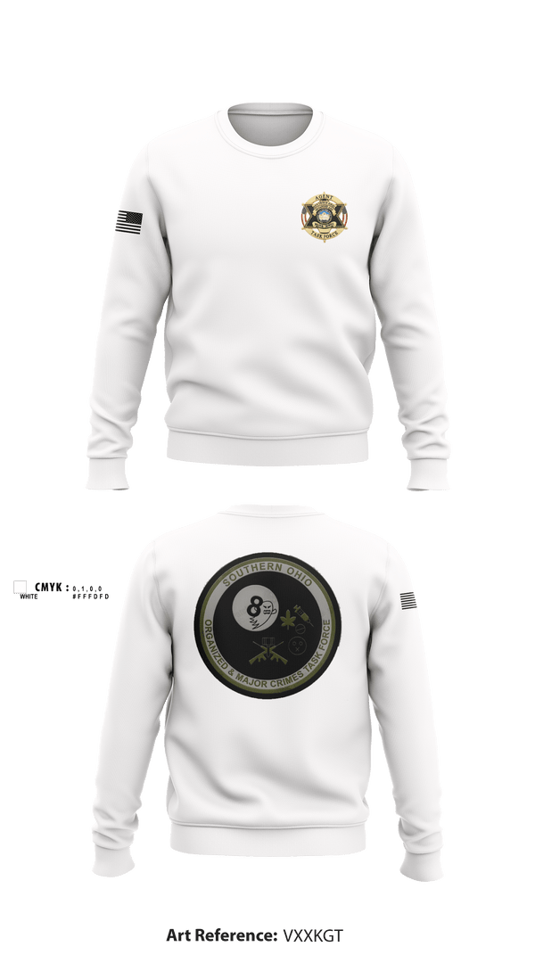 Crew Neck Sweatshirt, Southern Ohio Organized and Major Crimes Task Force, Police, Teamtime, Team time, sublimation, custom sports apparel, team uniforms, spirit wear, spiritwear, sports uniforms, custom shirts, team store, custom team store, fundraiser sports, apparel fundraiser