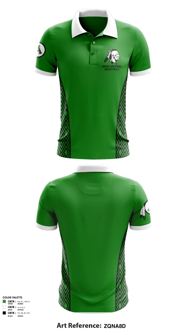 Short Sleeve Performance Polo, Avon Central High School Basketball, Women's Basketball, Teamtime, Team time, sublimation, custom sports apparel, team uniforms, spirit wear, spiritwear, sports uniforms, custom shirts, team store, custom team store, fundraiser sports, apparel fundraiser
