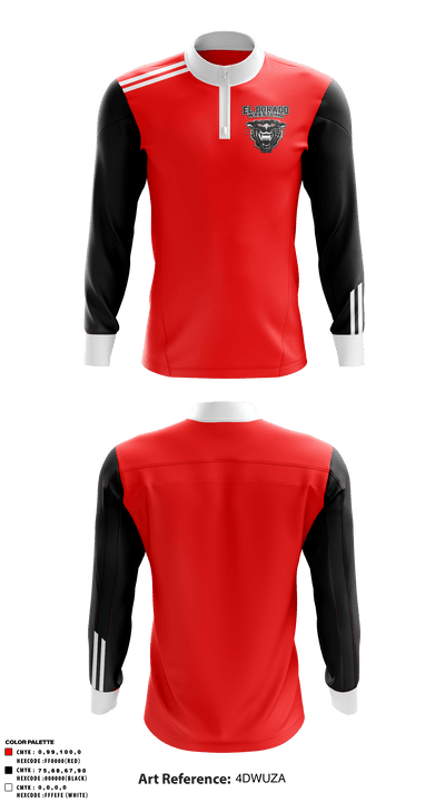 El Dorado High School Wrestling 31445016 Quarter Zip Jacket - 3